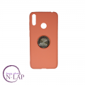 Akcija - Futrola silikon auto focus sa prstenom Huawei Y7 Pro 2019 koralna