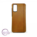 Akcija - Futrola kozna ojacana Samsung G980F Galaxy / S20 svetlo braon