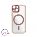 Futrola Magnetic Glitter / Iphone 15 / roze